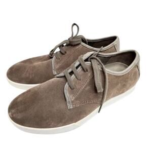 Ecco Shoes Mens Size 5 Collins 2.0 Brown Suede Lace Up Sneakers